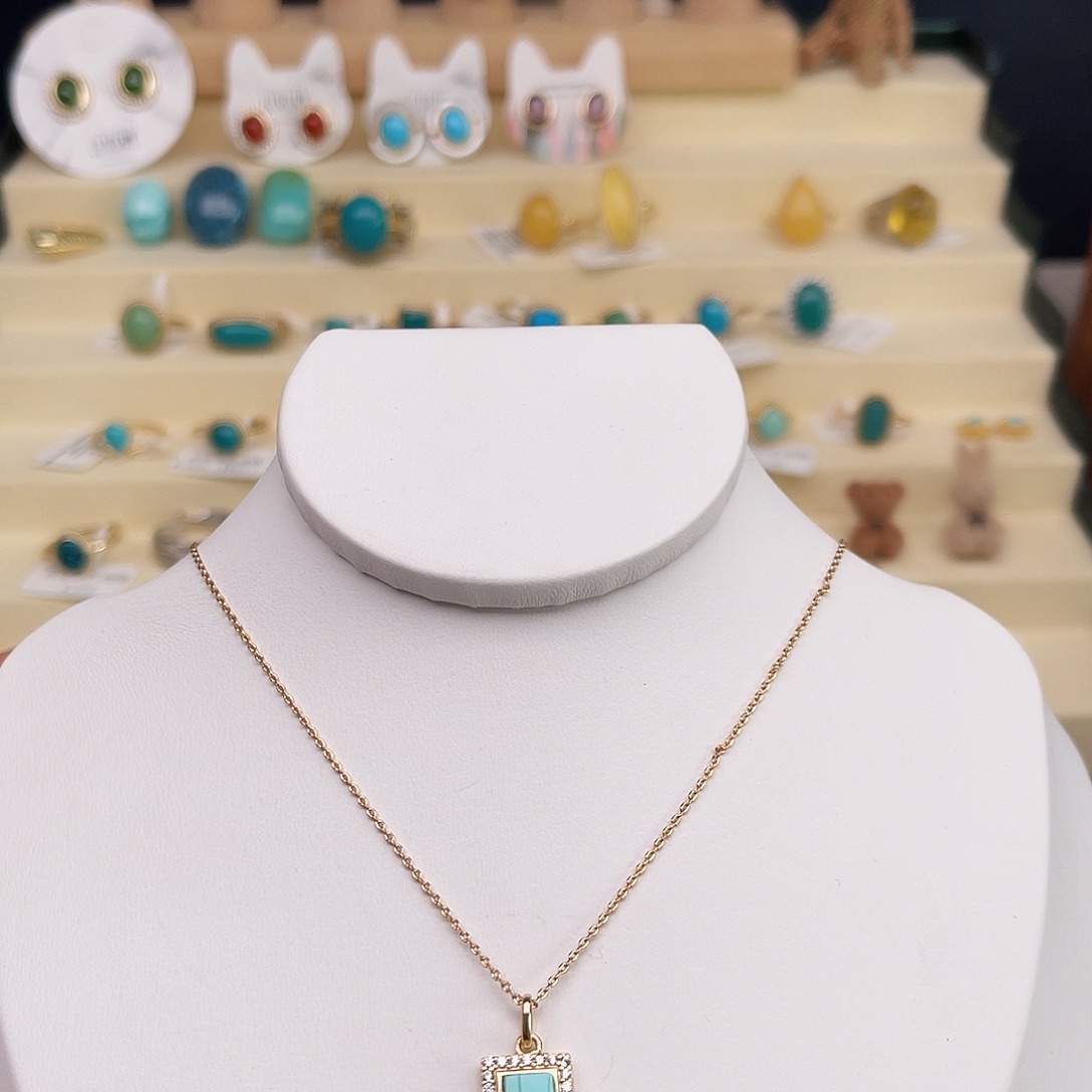 绿松石颈饰合金项链