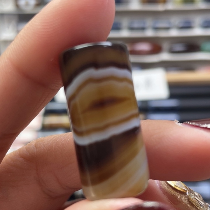 消***炎玛瑙/玉髓未镶嵌直切珠005