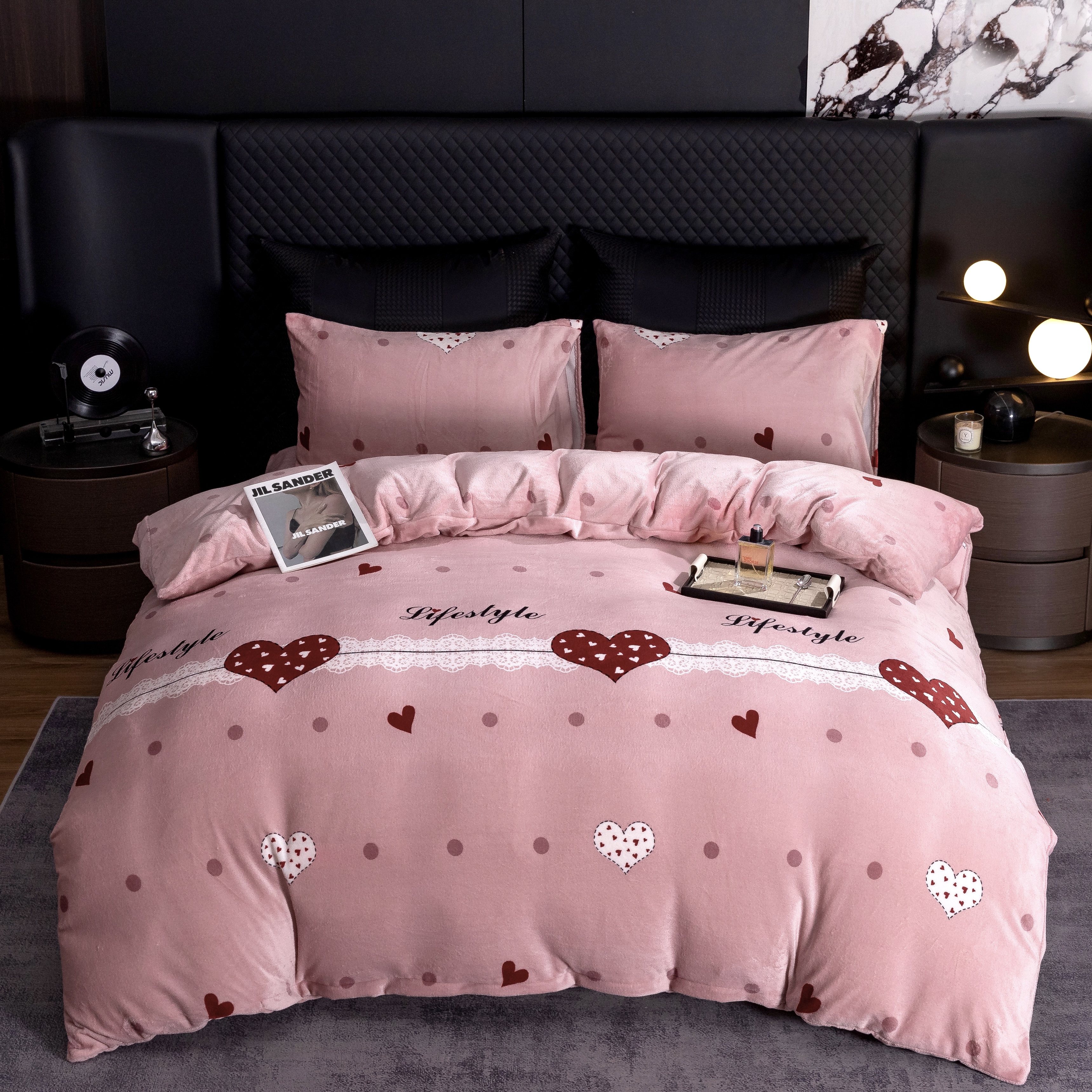 冬季加厚牛奶绒被套保暖冬天双面绒被罩防寒亲肤无静电床上用品