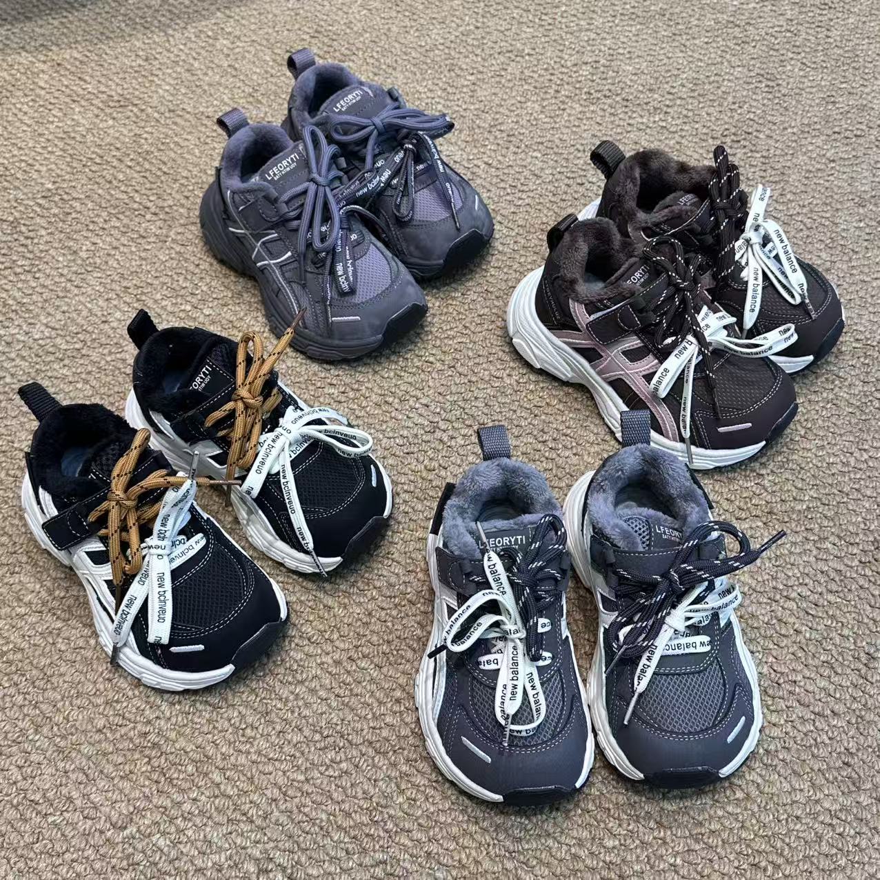 大妮专享-北院同学儿童加绒二棉运动鞋YC5689