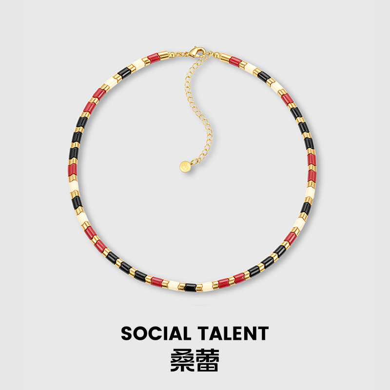 合金珐琅项链 【沙漠玫瑰涟漪珠】桑蕾SocicalTalent刘孜联名款项链