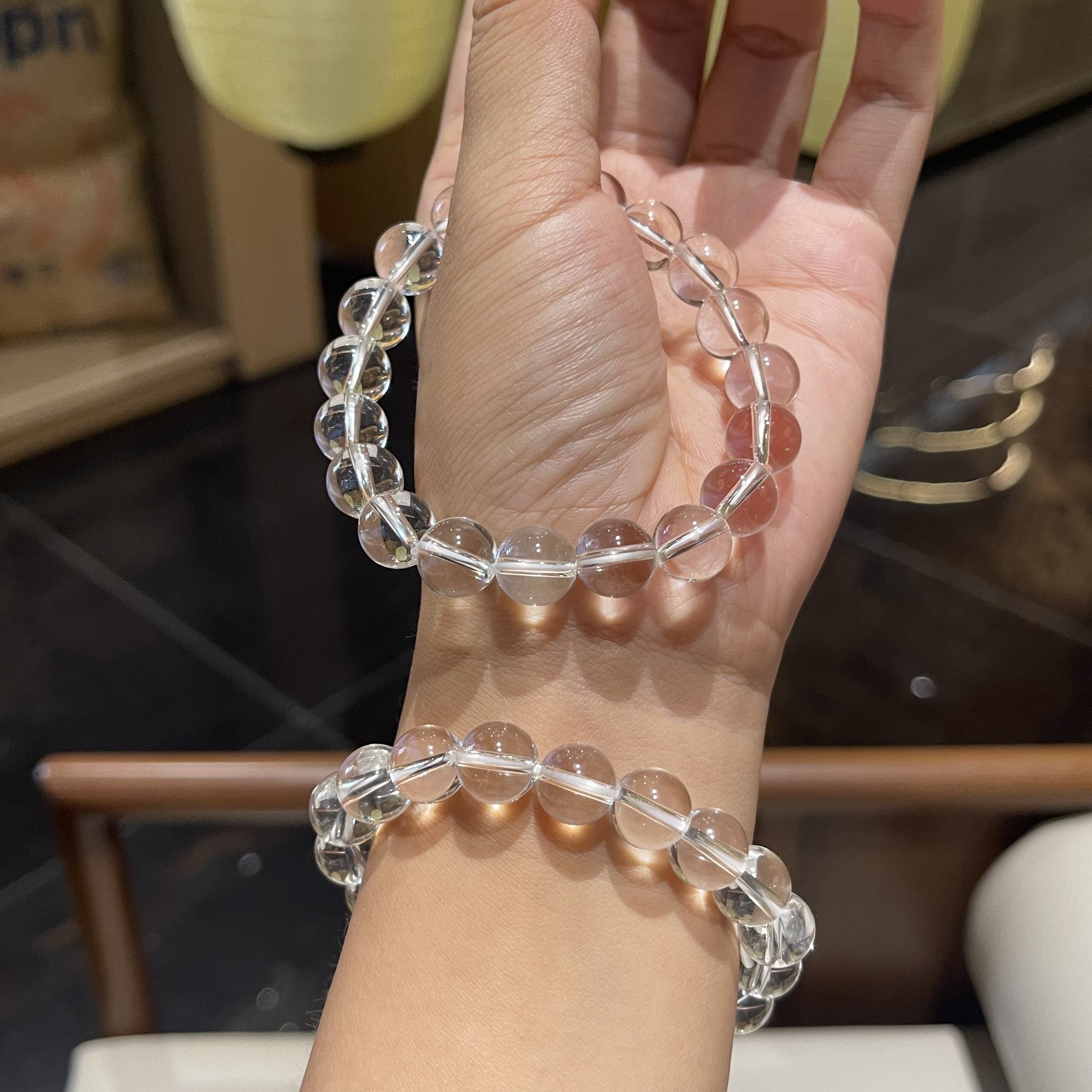 【梵东甄选】Z067-天然双A白水晶纯净体手串手链-多样性发其一