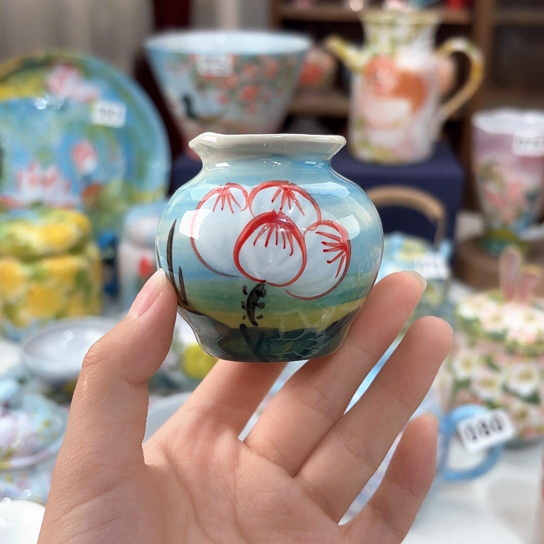 景德镇手绘高温釉下彩陶瓷茶具