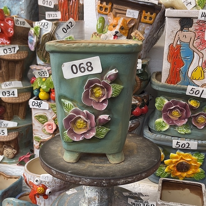 粗陶材质多肉花盆