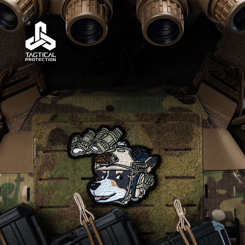 TAGTICAL 战术柯基夜光 士气章 进口万针刺绣