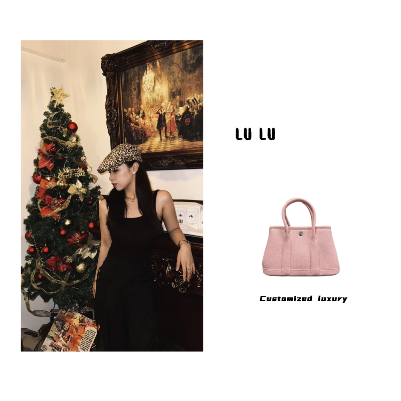 时尚精品真皮女包 花园 粉色 10684