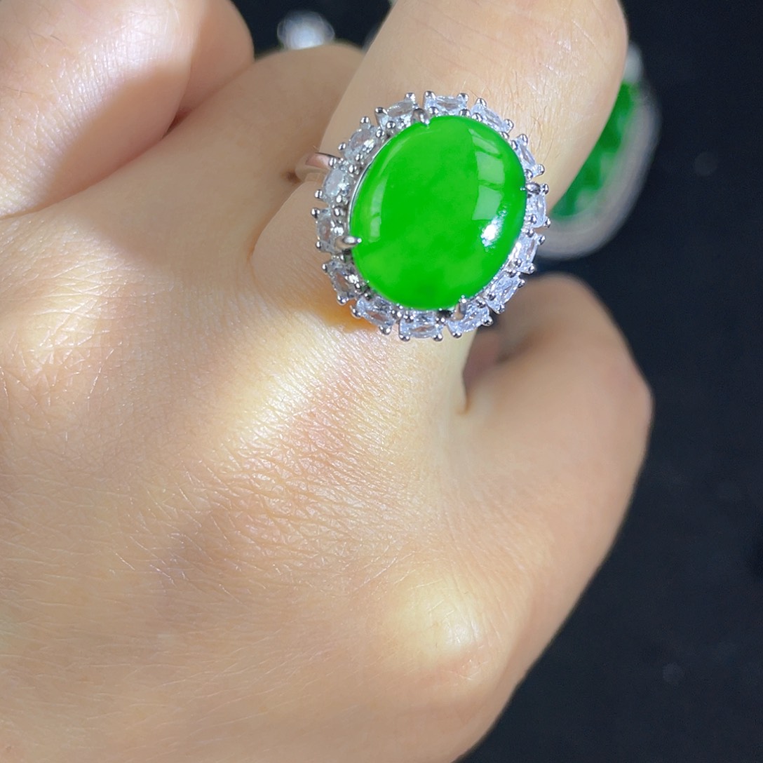 翡翠吊坠(不含链)银S925镶嵌