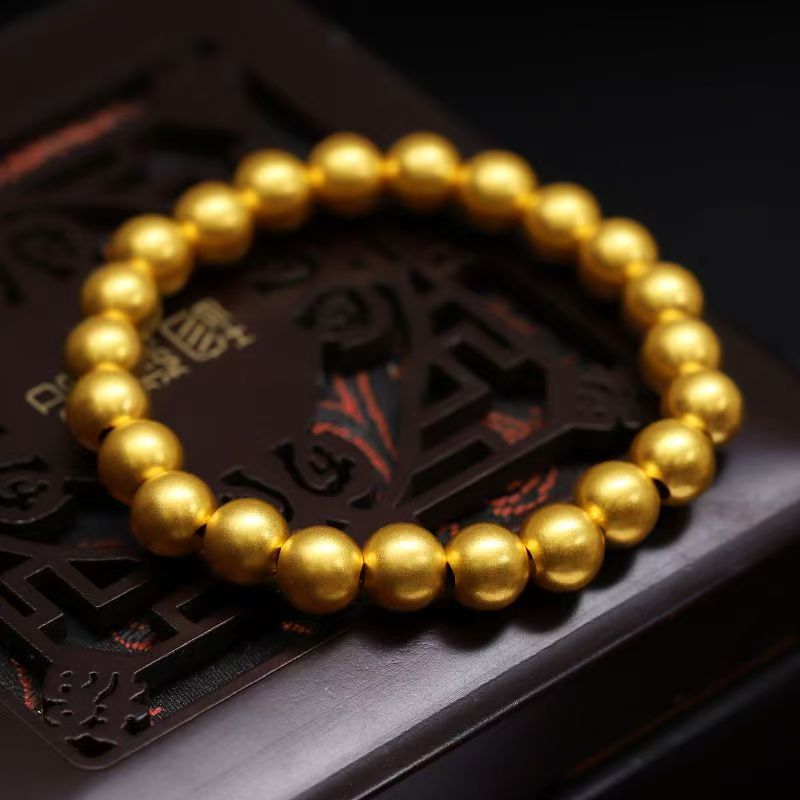  【乐乐甄选】 高端百搭流行合金12mm圆珠手链手串（ZL77866）