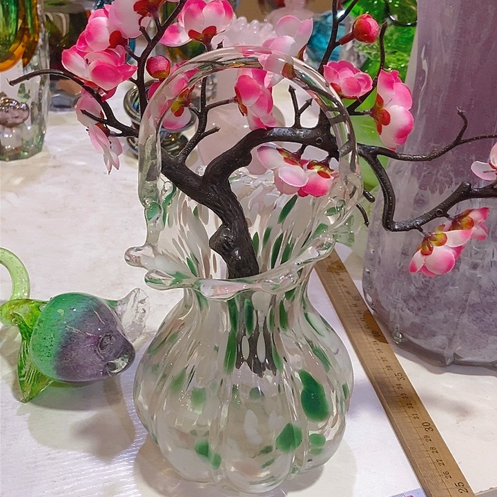 无铅玻璃琉璃花瓶高24口6