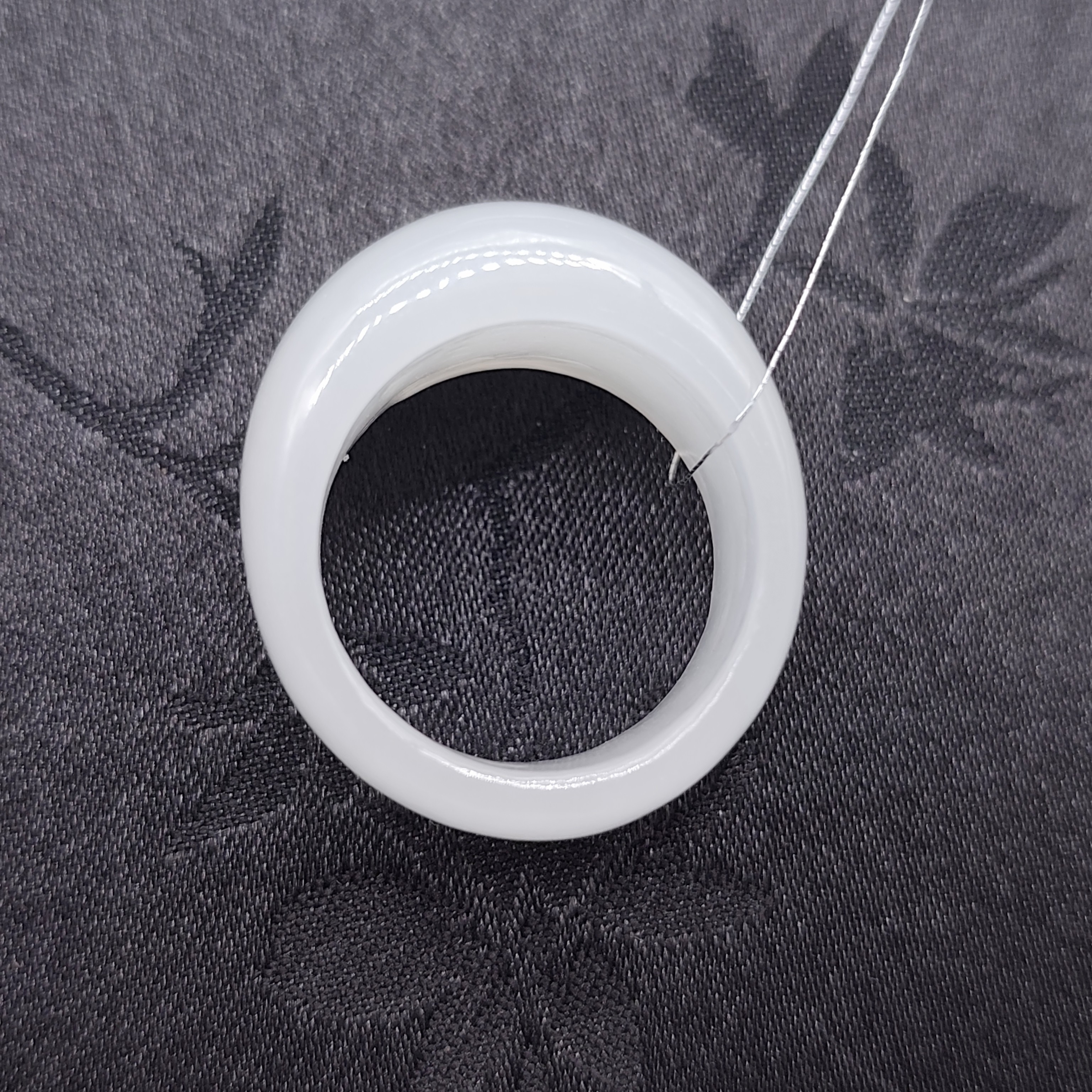 【和田馆】 JZ006 和田玉白玉戒指指口18mm