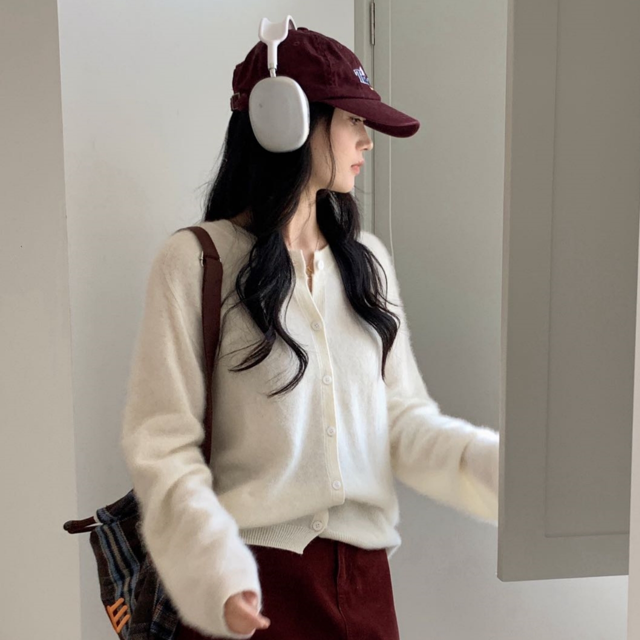山羊绒【澳洲进口Tasmanian纱线】轻奢百搭纯色100%拉绒羊毛杉707