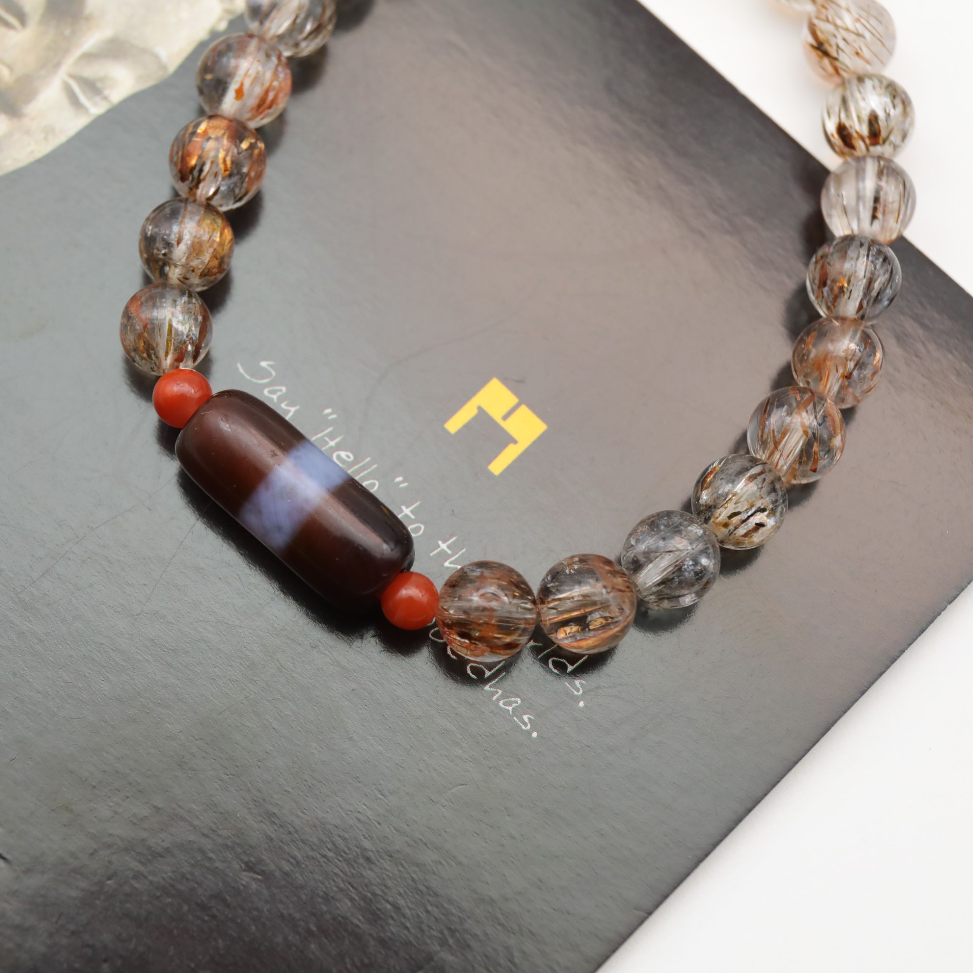 【妙安原创】黑金超玛瑙设计男女款7mm