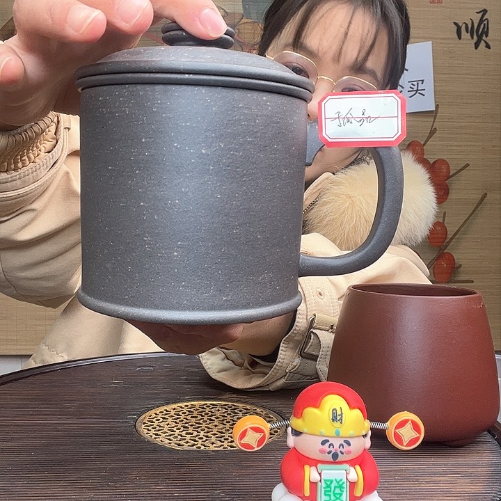 紫砂茶杯原矿紫砂杯