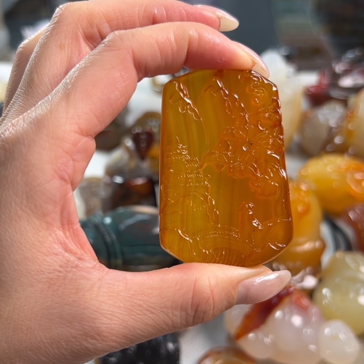 玛瑙/玉髓吊坠(不含链)未镶嵌