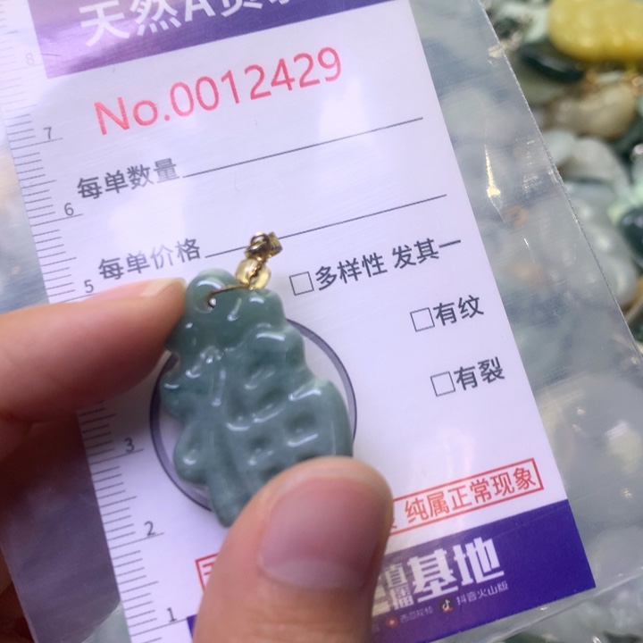 翡翠未镶嵌吊坠(不含链)