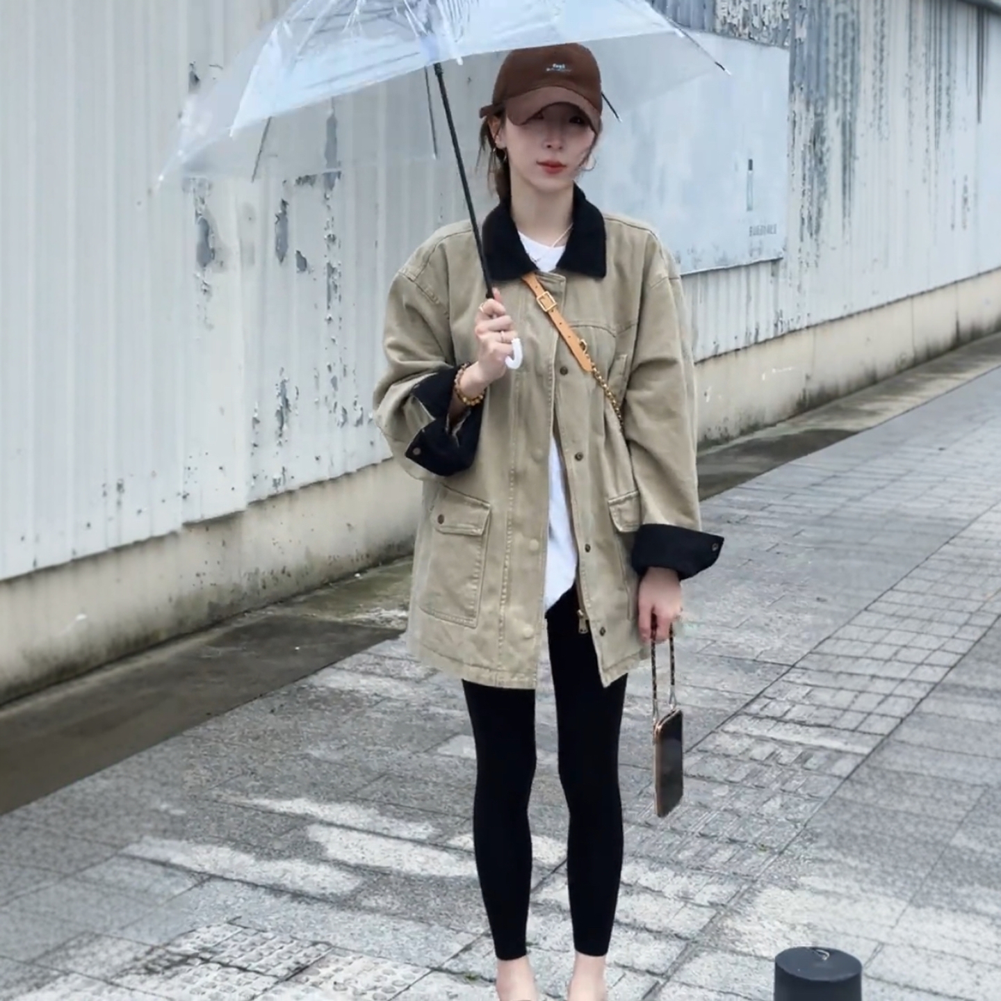 高级感巴恩风牛仔风衣外套女2025秋季新款休闲时尚中长款大衣上衣