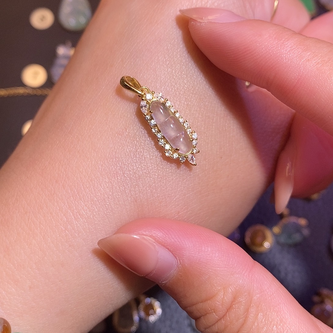 翡翠银S925镶嵌项链