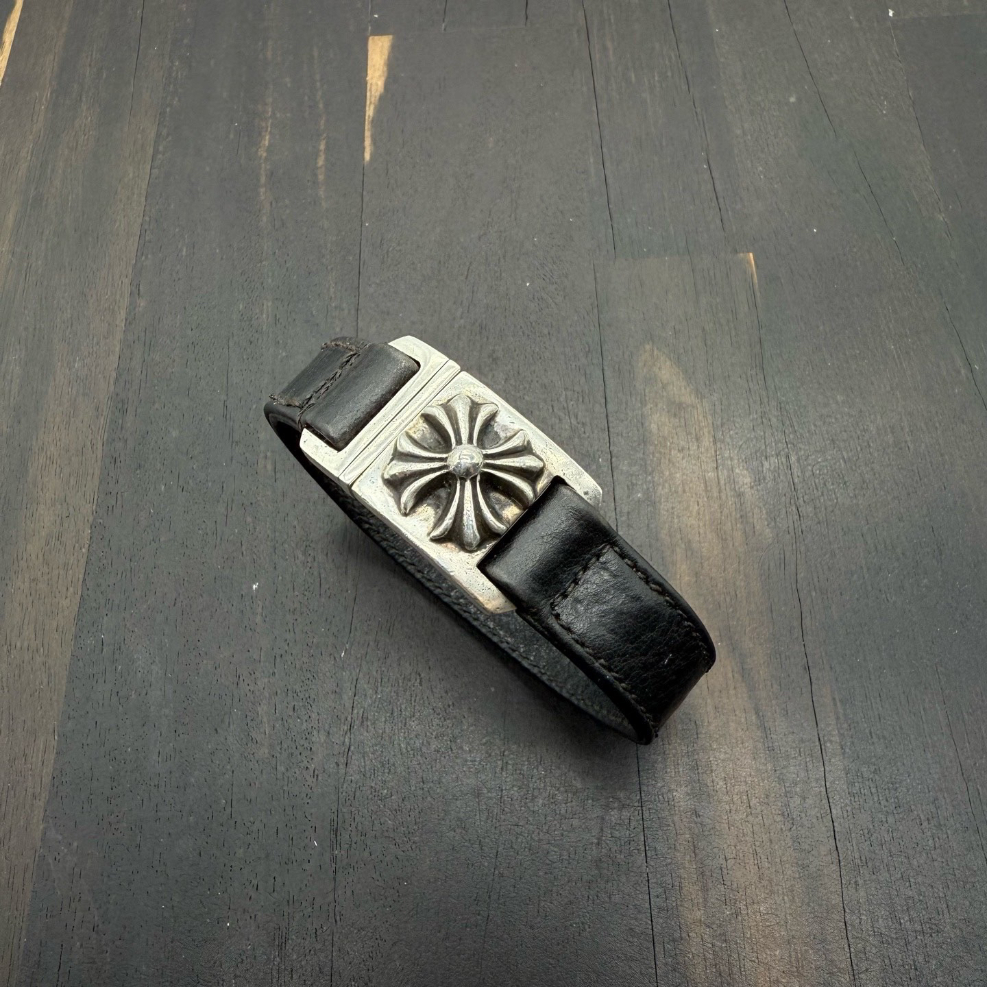 20cm Chrome Hearts 克罗心 十字花皮手环