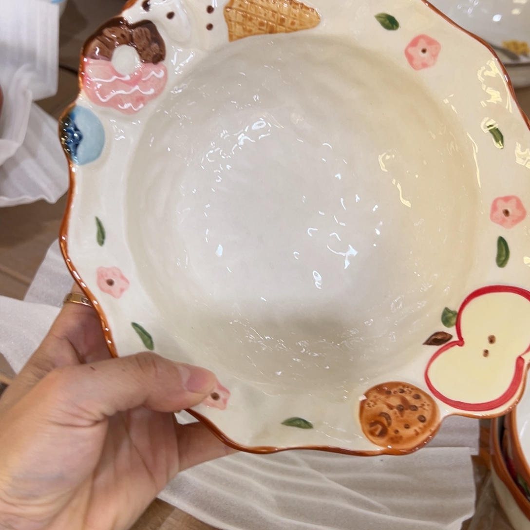 瓷片陶高温陶瓷釉下彩微瑕！