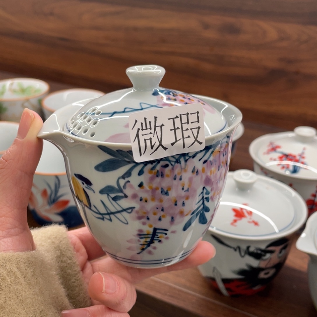 微瑕釉下彩纯手工绘制