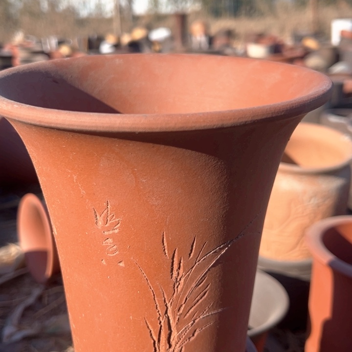 红陶紫砂兰花盆wei x