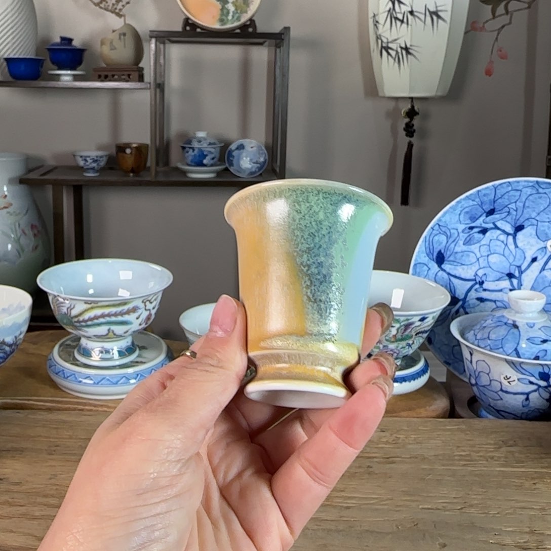 杯景德镇陶瓷柴烧多人