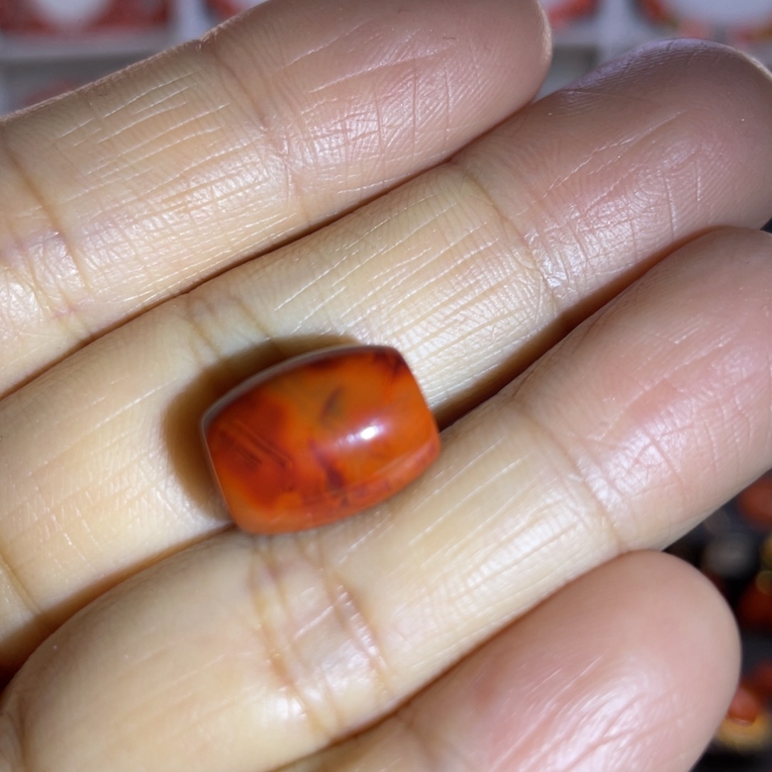 南红玛瑙珠宝奇石未镶嵌桶珠配饰尺寸10.5mm