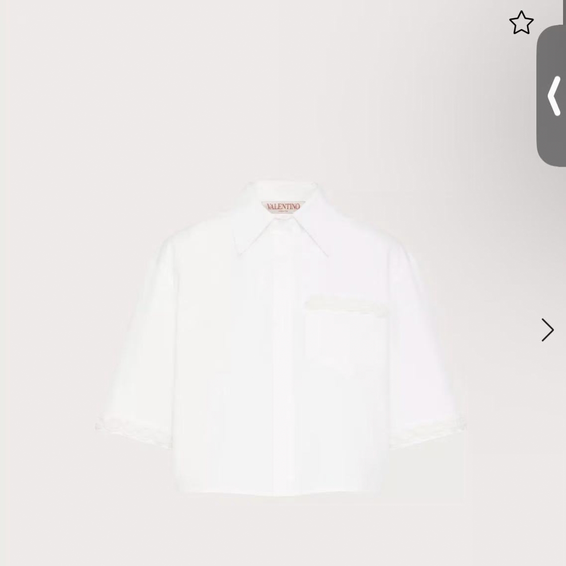 未使用 Valentino/华伦天奴 女款麻花翻领短款衬衫女装上衣