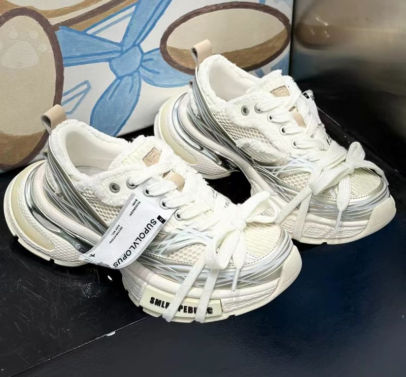 开口笑老爹鞋男女同款2025新款春秋增高运动休闲高级鞋子