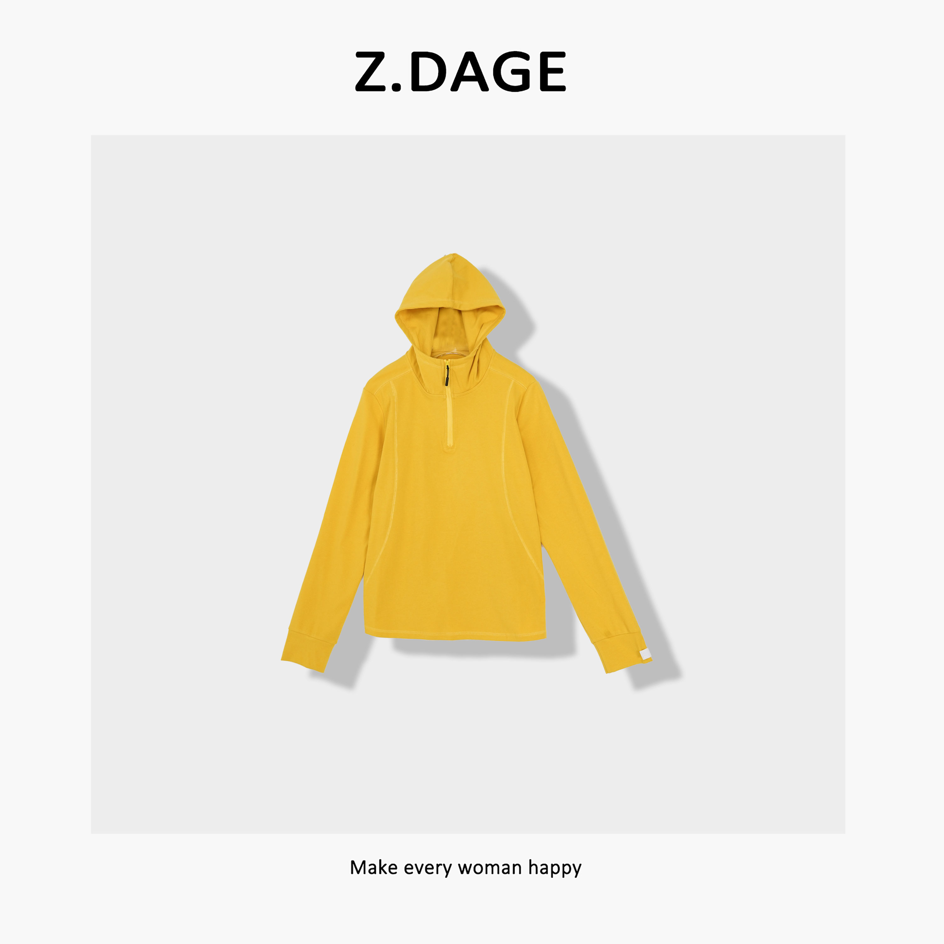 z.dage-‘海岛假日’时尚极早春款袖口英文贴标设计T恤-66619