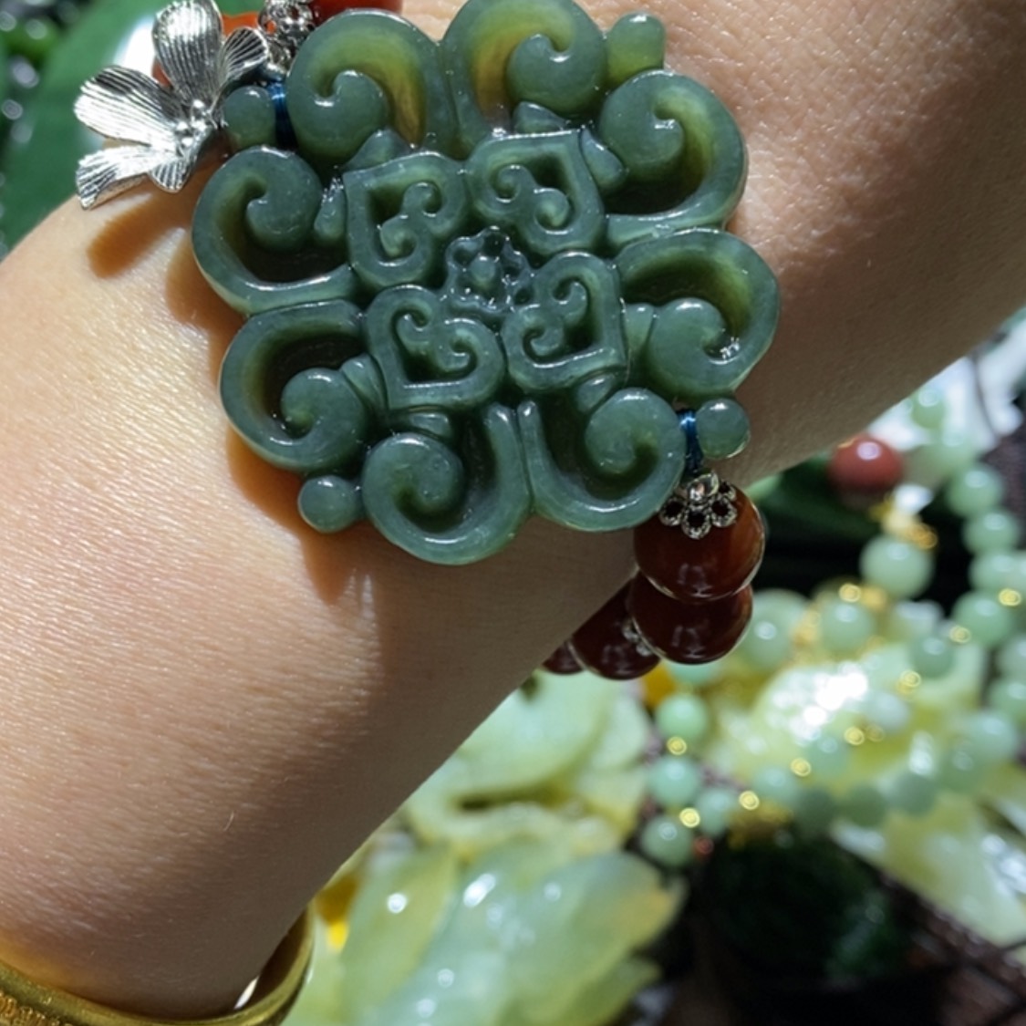 【闪购商品】岫玉毛衣链未镶嵌