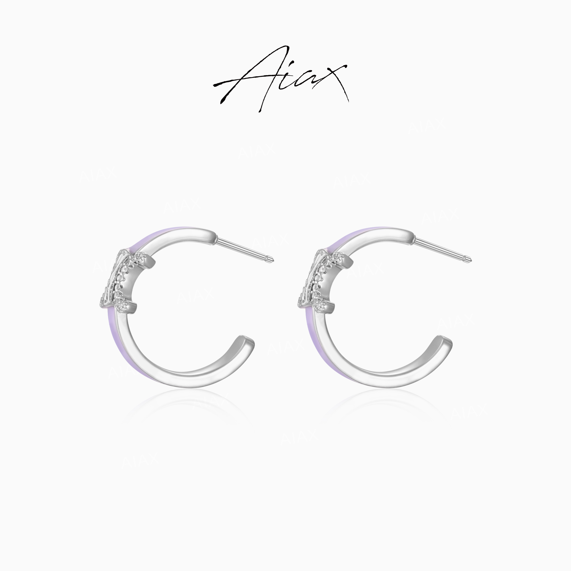 AIAX 镀K金  轻奢气质时尚百搭个性凯旋门C型耳环TSL1494