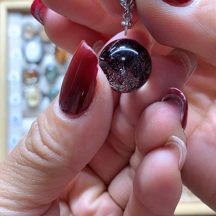 水晶水晶吊坠银S925镶嵌超*