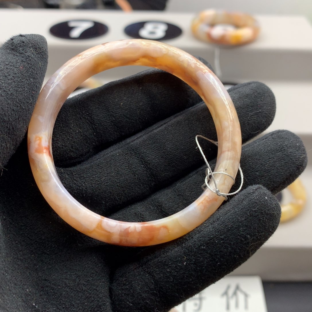 玛瑙/玉髓手镯合金小*