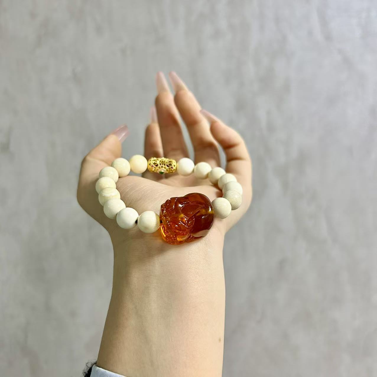 【莹莹专属】天然珠宝猛猛貔貅手串M4156