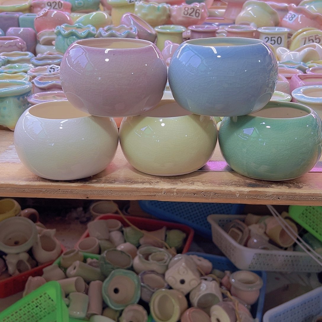 陶瓷花盆当场满12包邮