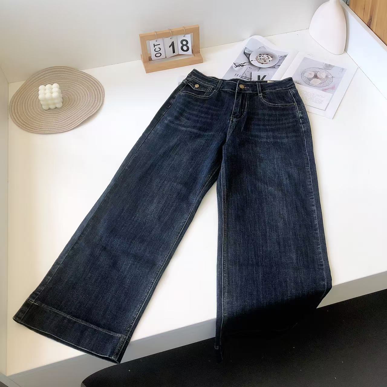 D186超软直筒阔腿牛仔裤88003