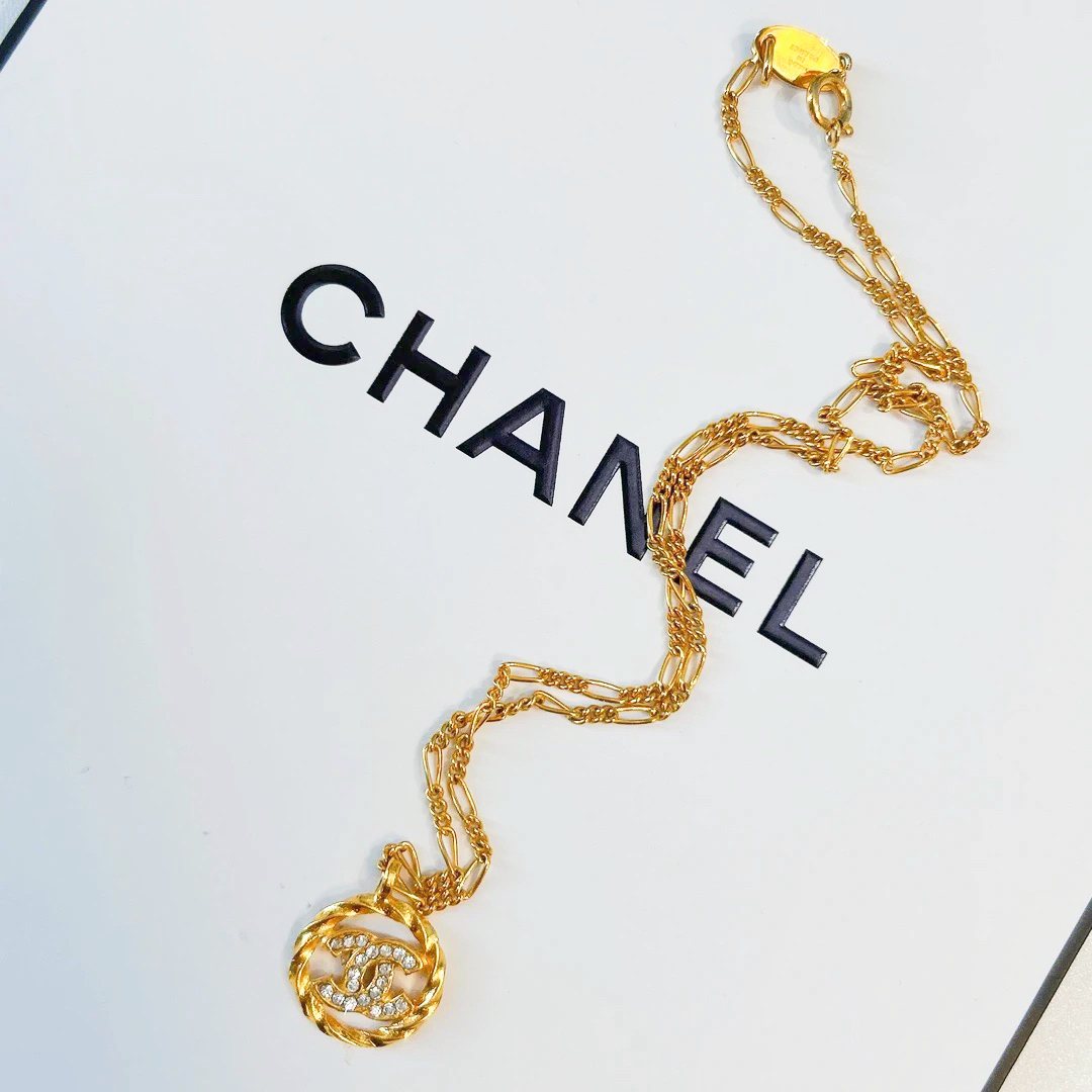95新 Chanel/香奈儿 Chanel vintage香奈儿中古钻cc锁骨链