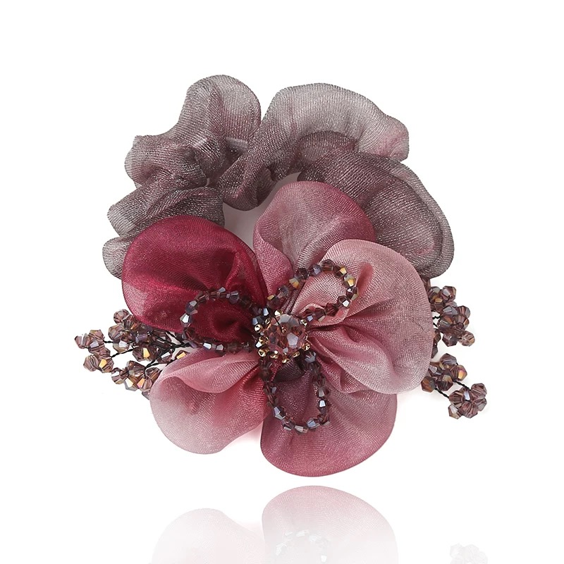 头绳橡皮筋发圈女扎头发绳头饰妈妈发饰品中年头花新款高级感1053