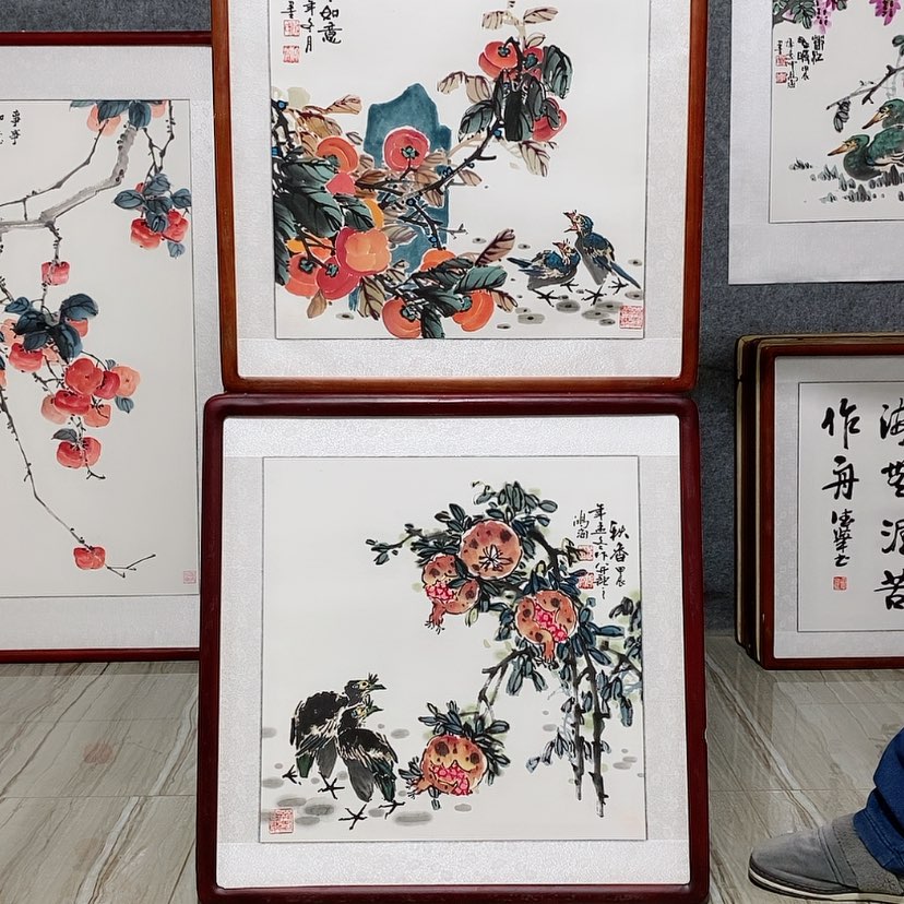 【闪购商品】国画书画作品带框65×65厘米