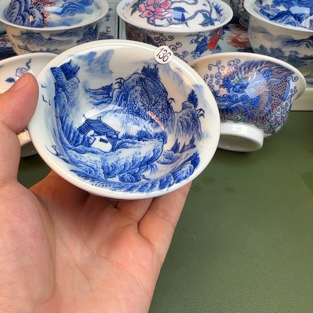 彦祖纯手工手绘茶具136