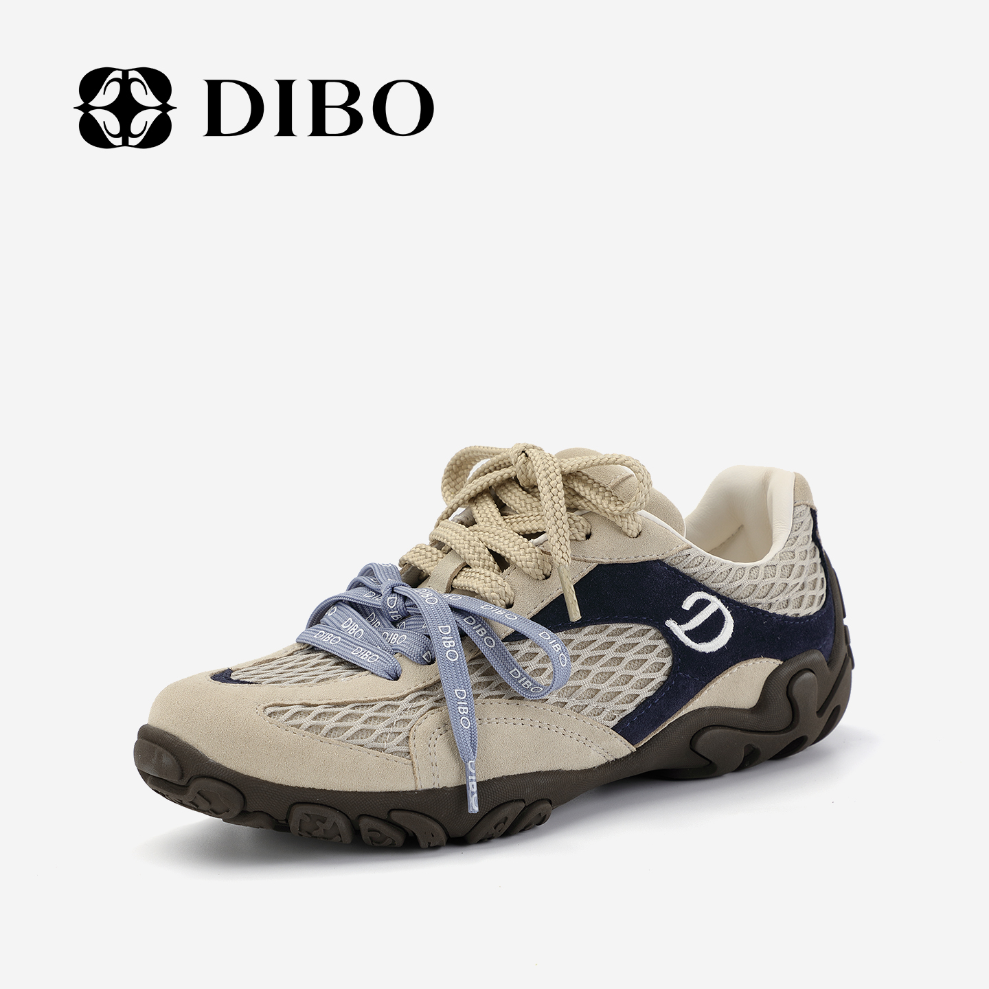 DIBO碲铂 双生结构 透气网面拼色鞋带复古休闲鞋机能潮鞋25376239