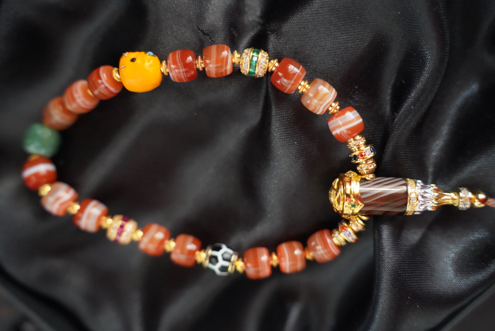 非金属珐琅手链 天然缠丝系列特色息增怀手持