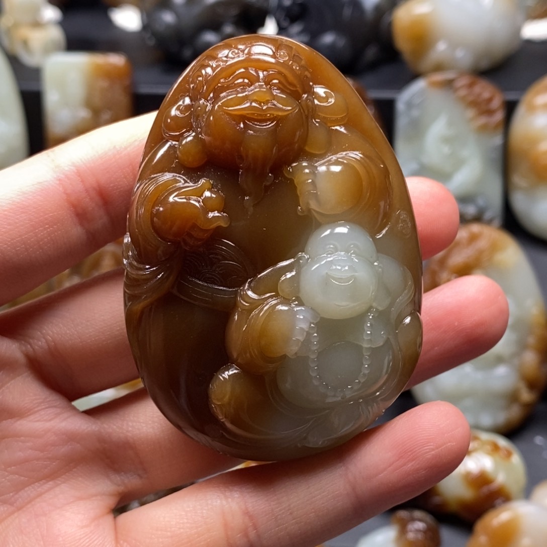 和田玉挂件未镶嵌海*