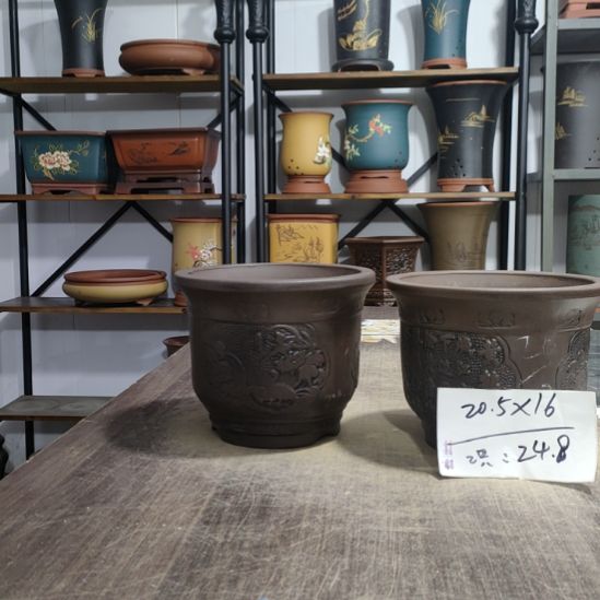 紫砂花盆库存尾货清仓