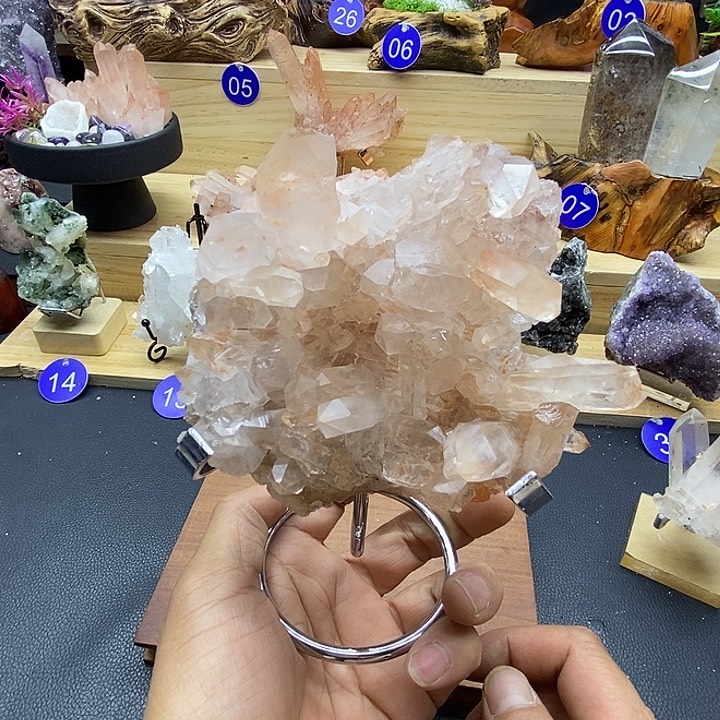 石材天然水晶簇，