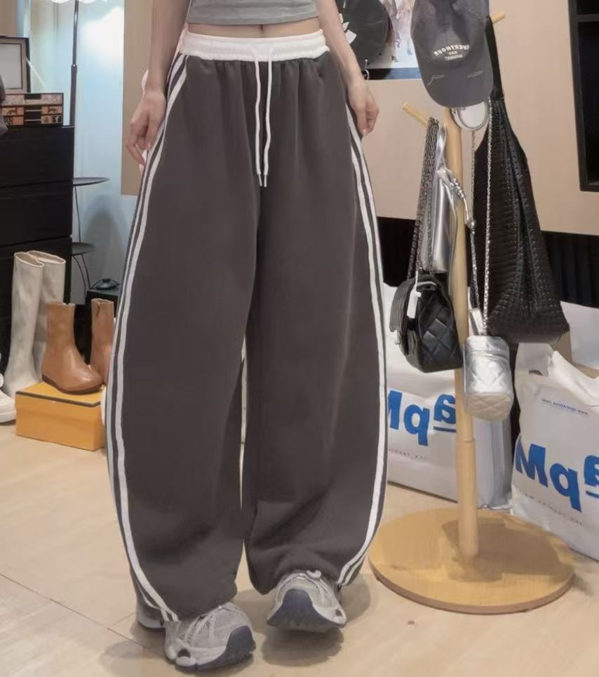 弯刀裤700克重重磅棉卫裤松弛感 宽松000