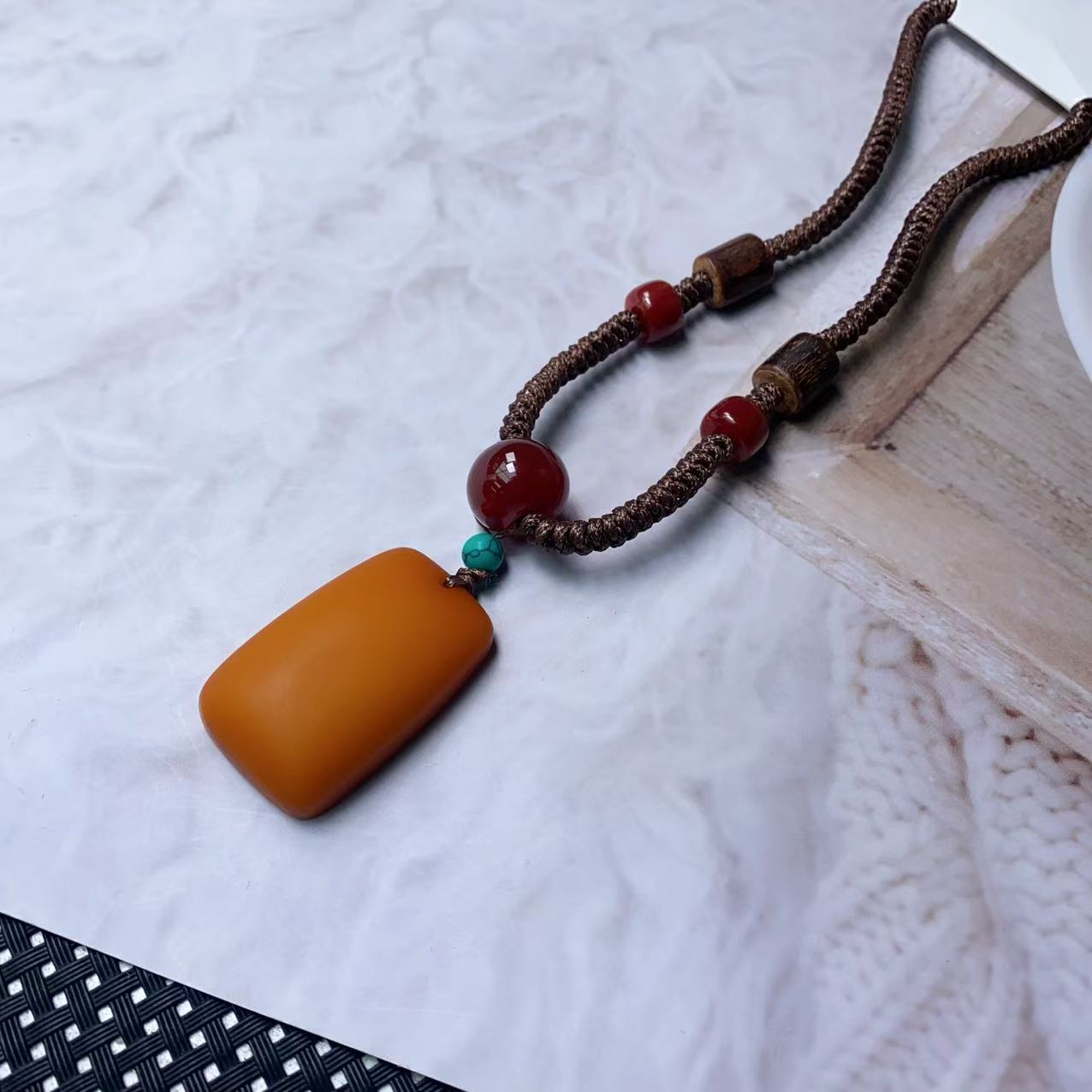 B133老密DIY方牌项链吊坠