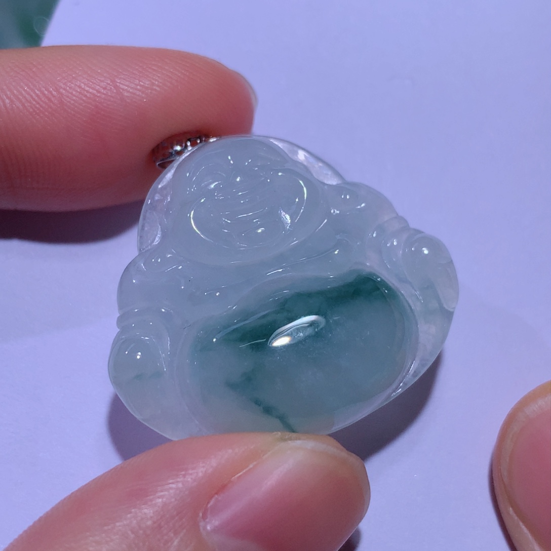 翡翠颈饰18K金镶嵌吃**众佛公