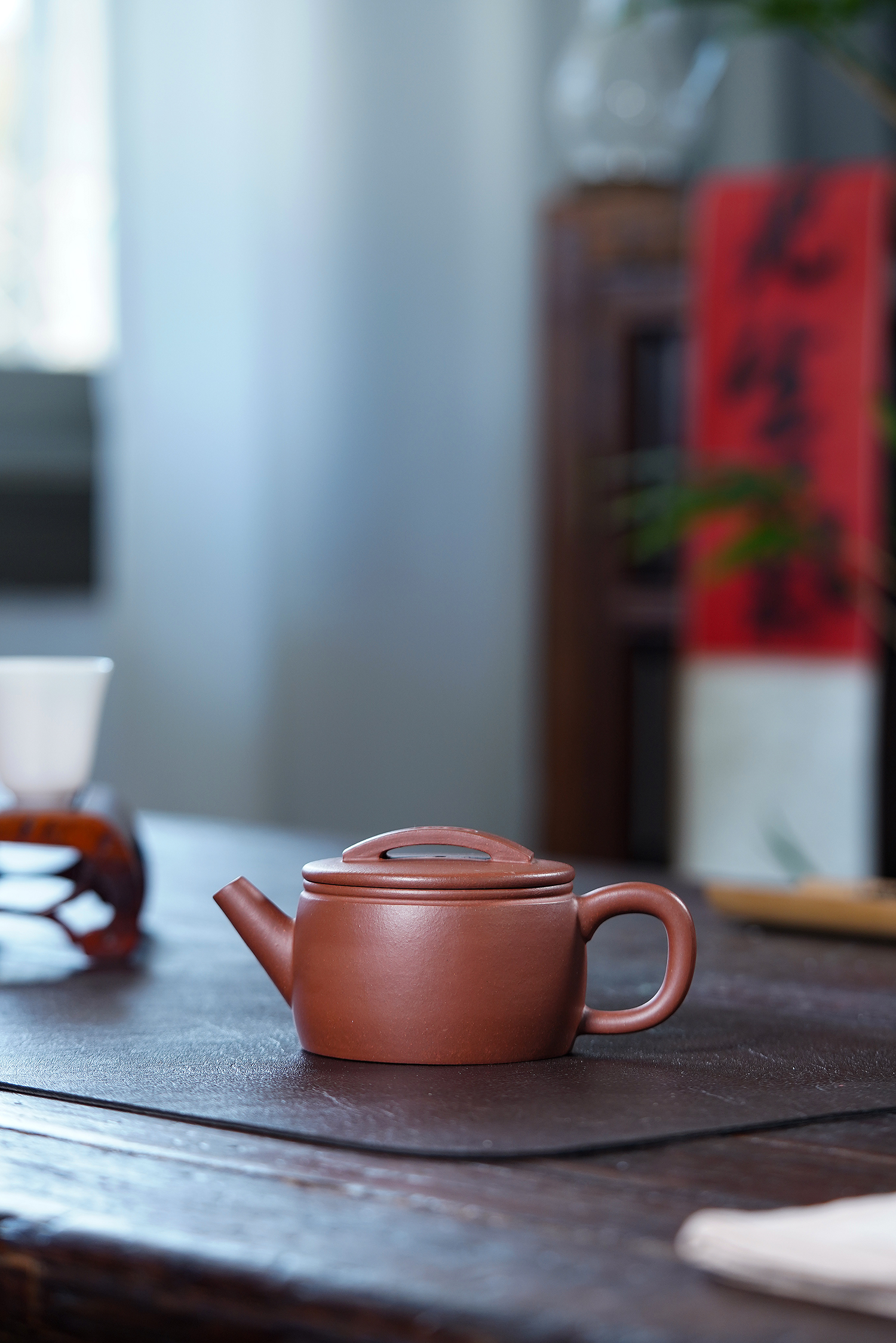 【禅砂居】汉瓦壶_200cc_四号井底槽青_全手工手制_宜兴原矿紫砂壶